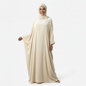 Cream Velvet Burkha