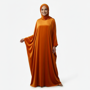 Orange Velvet Burkha