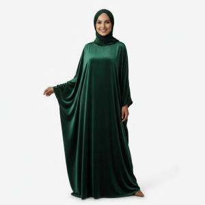 Dark Green Velvet Burkha
