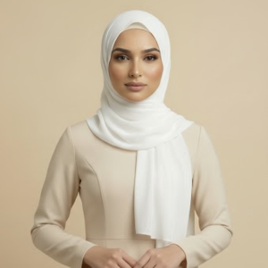 White Velvet Hijab
