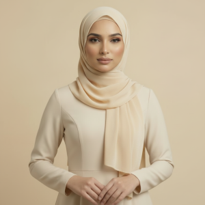 Cream Velvet Hijab