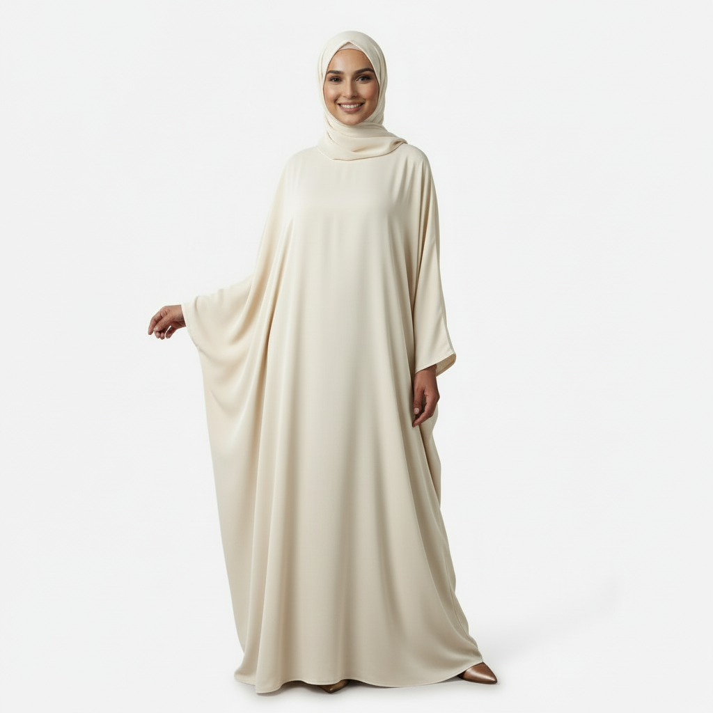 Ivory Velvet Burkha