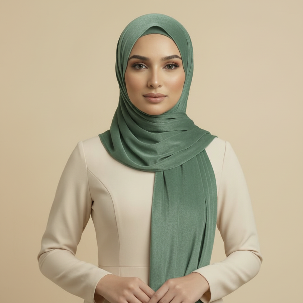 Green Velvet Hijab