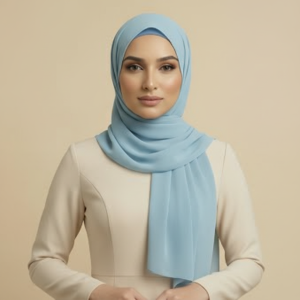 Sky Blue Chiffon Hijab