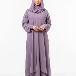 Lavender Mesh Abaya