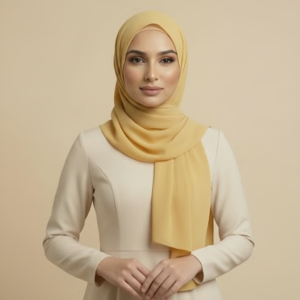 Yellow Chiffon Hijab