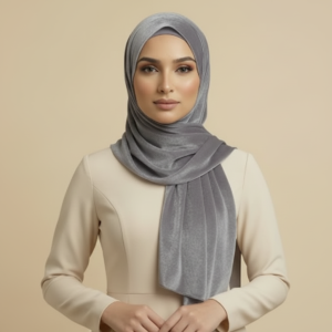 Gray Velvet Hijab