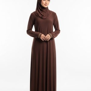 Brown Jersey Abaya