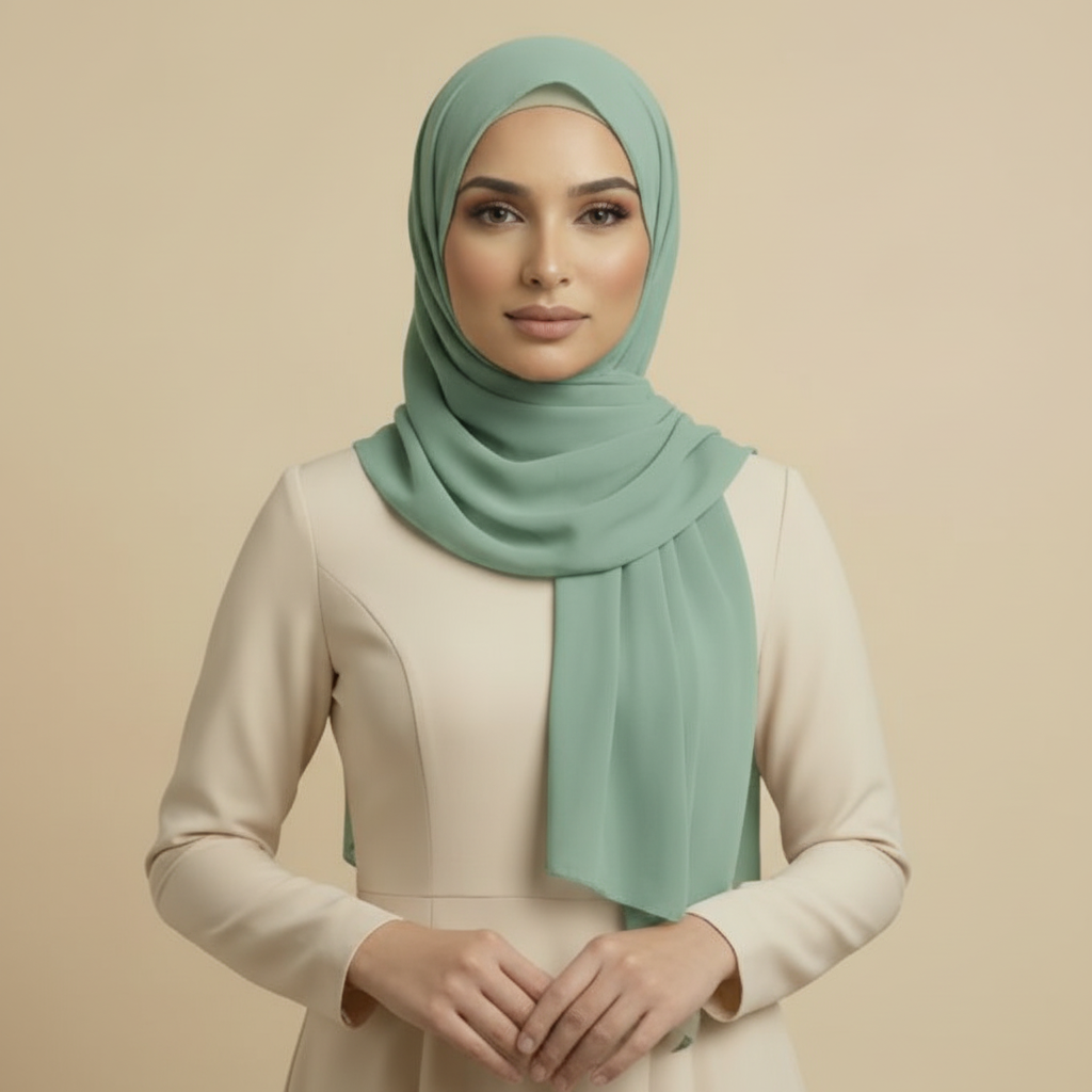 Green Mesh Hijab