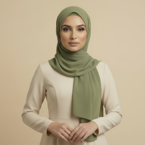 Olive Green Mesh Hijab