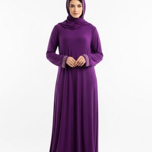 Purple Jersey Abaya