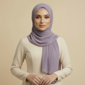 Purple Mesh Hijab