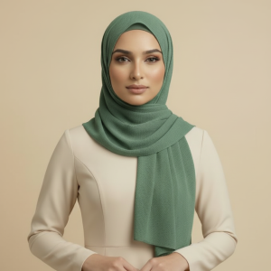 Dark Green Mesh Hijab