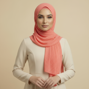 Coral Mesh Hijab
