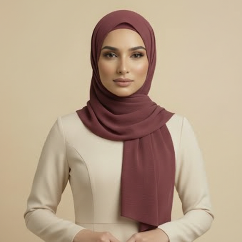Maroon Rayon Hijab