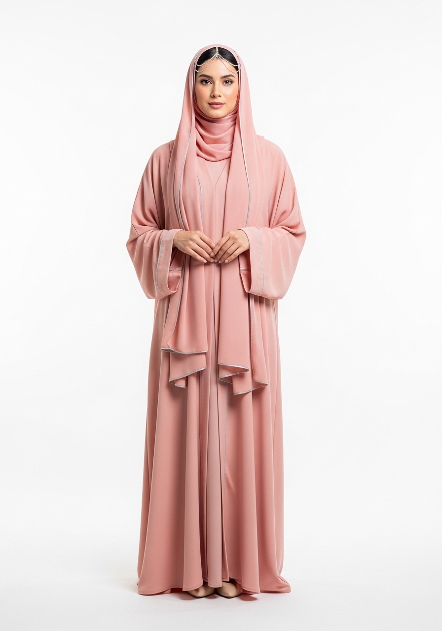 Peach Rayon Abaya