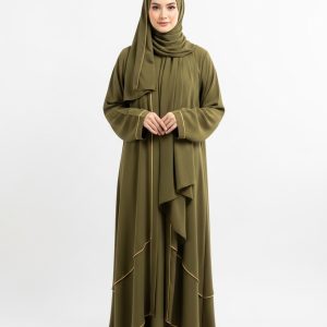 Olive Green Rayon Abaya