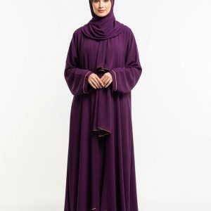 Dark Purple Rayon Abaya