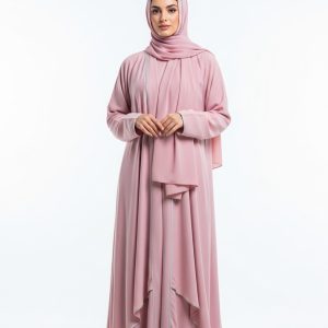 Light Pink Rayon Abaya
