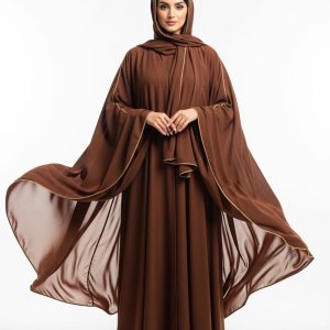 Brown Butterfly Abaya