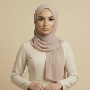 Nude Crepe Hijab