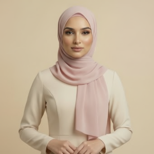 Baby Pink Crepe Hijab