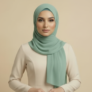 Teal Crepe Hijab