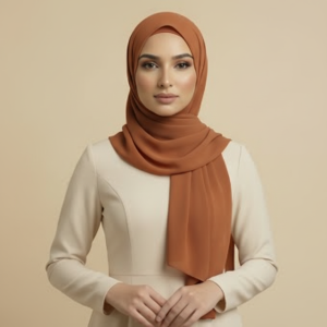 Rust Crepe Hijab