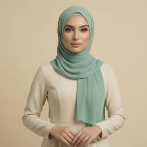 Olive Green Polyester Hijab