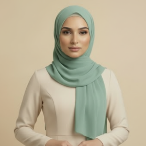 Teal Polyester Hijab