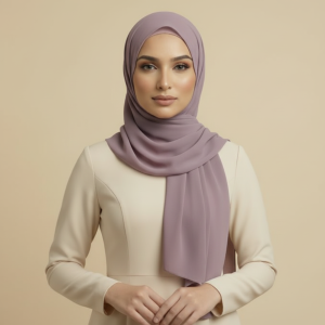 Plum Polyester Hijab