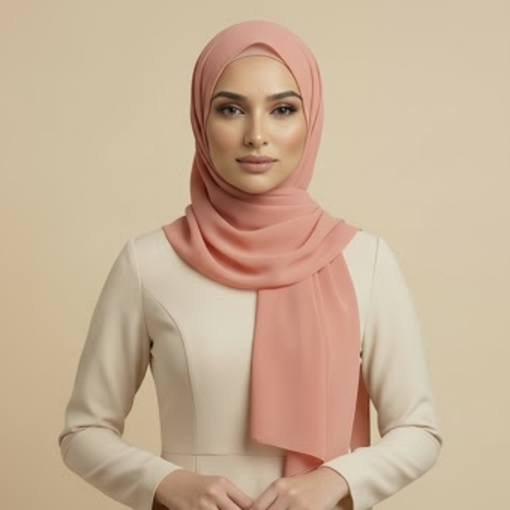 Coral Chiffon Hijab