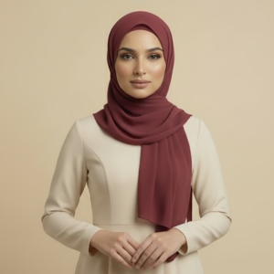 Maroon Jersey Hijab