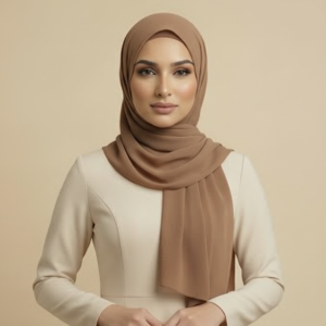Brown Wool Hijab