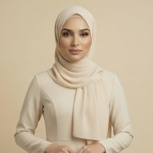 Cream Wool Hijab
