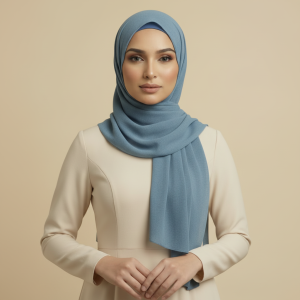 Blue Wool Hijab