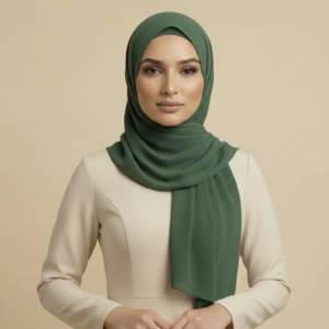 Bottle Green Wool Hijab