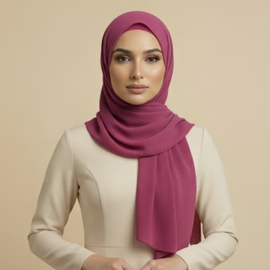 Magenta Wool Hijab
