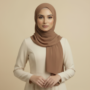 Brown Pashmina Hijab