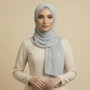 Silver Pashmina Hijab
