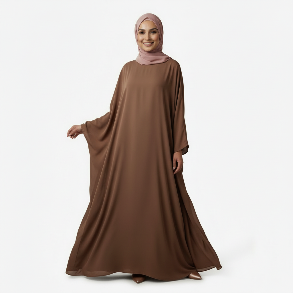 Brown Georgette Burkha