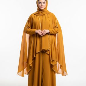 Mustard Butterfly Abaya