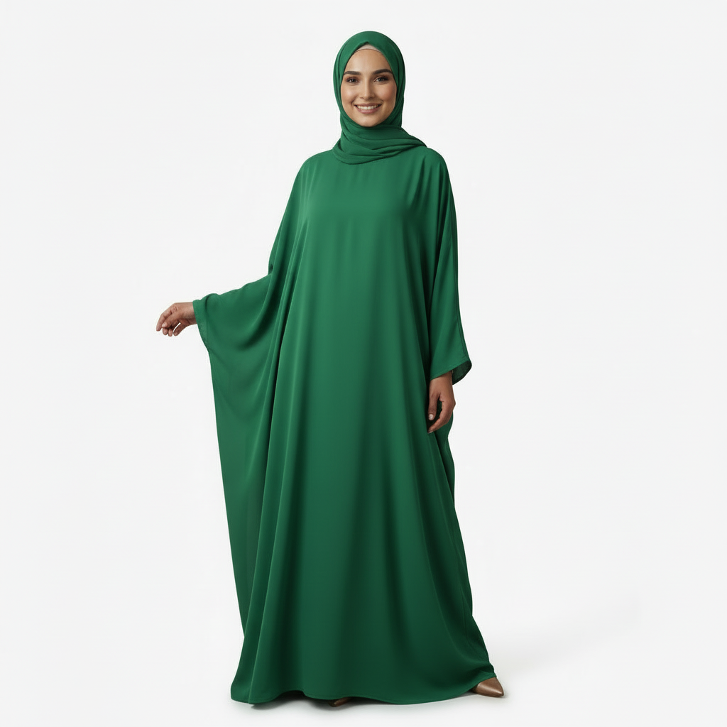 Green Georgette Burkha