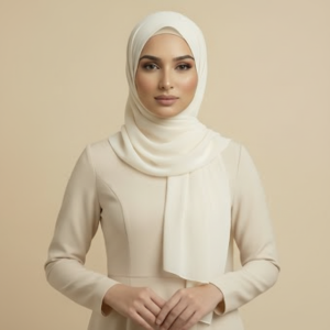 Off White Pashmina Hijab