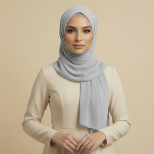 Silver Jersey Hijab